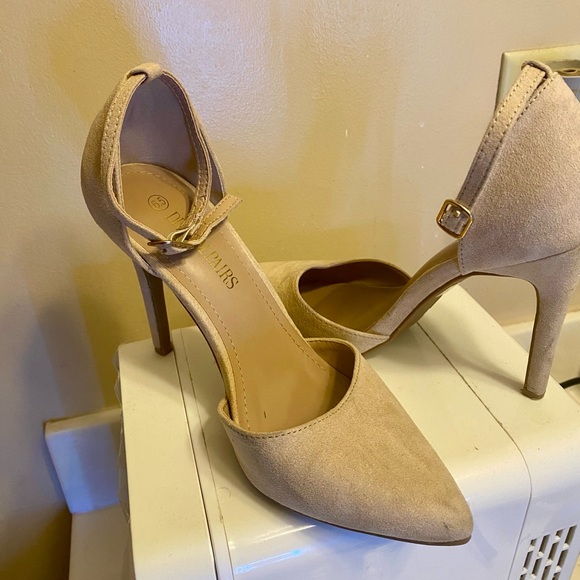 DREAM PARIS Nude Suede Heels - Picture 3 of 4